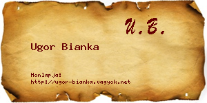 Ugor Bianka névjegykártya